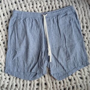 Casual Blue Men's Drawstring Shorts